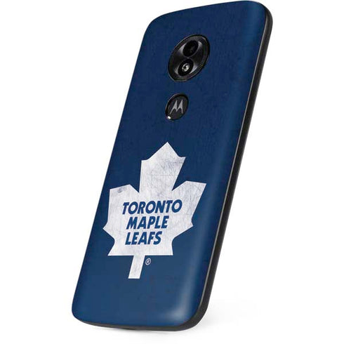 NHL Toronto Maple Leafs Distressed Moto E5 Play Skin